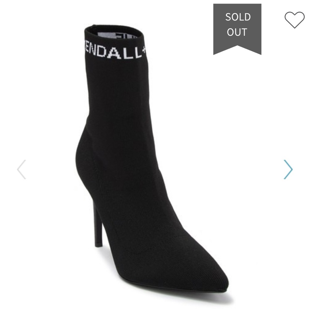 NWT Kendall And Kylie Miranda Black Sock Boot - Picture 2 of 5